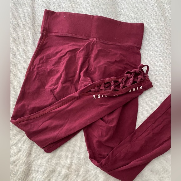 PINK maroon leggings - Picture 2 of 3